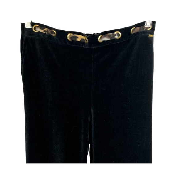 St John SPA Soft Velour Pull-on Pants  Animal Print Grommets  Size M  Track Pant - Picture 4 of 7